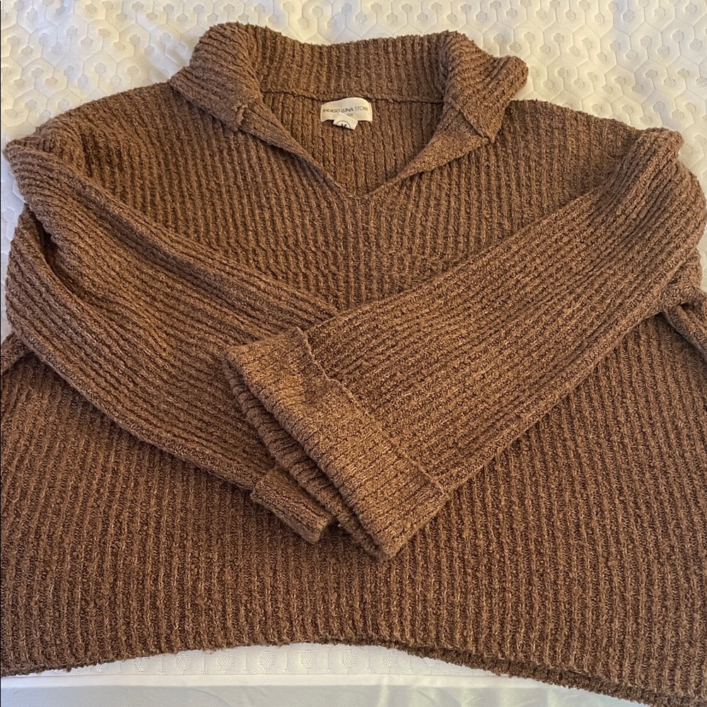 Indigo Luna Cozy V-Neck Sweater and lounge pants set